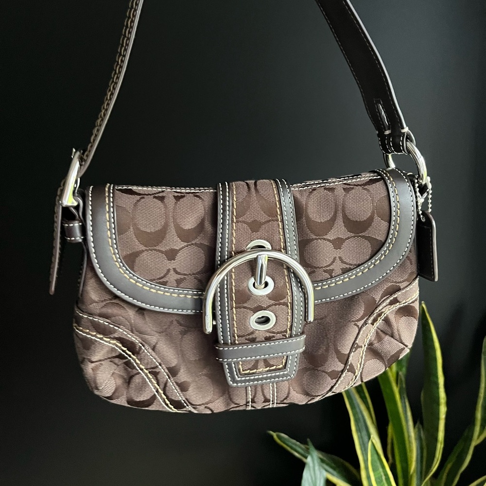 Coach Chocolate brown signature soho bag